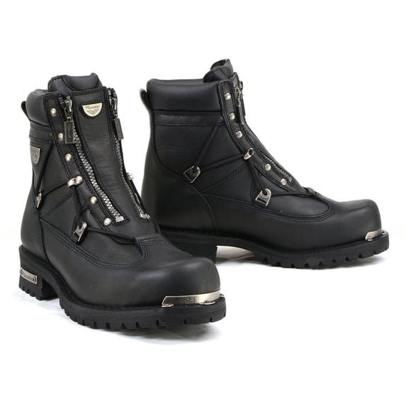 Milwaukee Motorcycle Clothing Co. Black Motorcycle Boots MB440EE 9.5 Wide