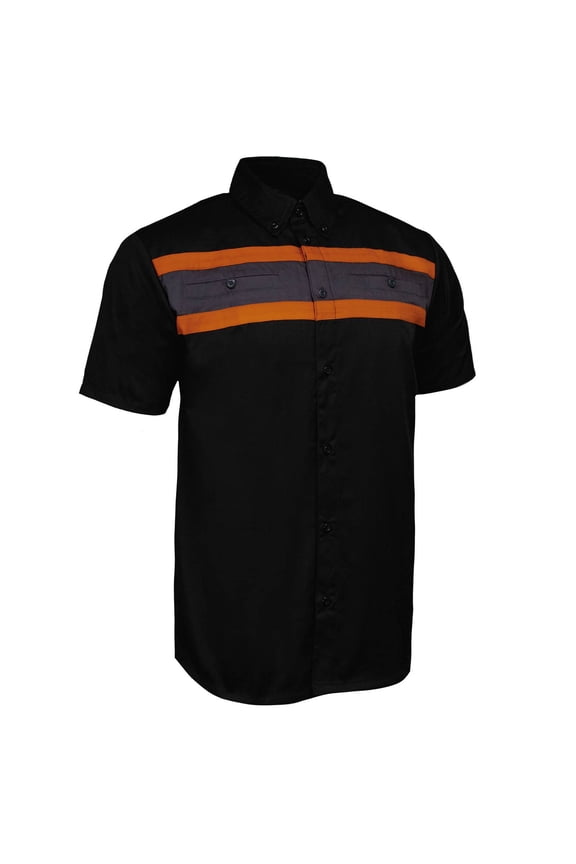MMCC Men's Petrol Classic Mechanic Button Up Shirt - Dual Chest Pockets - Microfiber Panel - Rider Ready - MMC16006 4X-Large