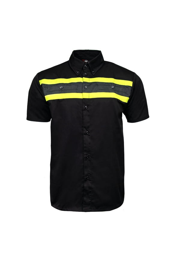 MMCC Men's Petrol Classic Mechanic Button Up Shirt - Dual Chest Pockets - Microfiber Panel - Rider Ready - MMC16007 5X-Large