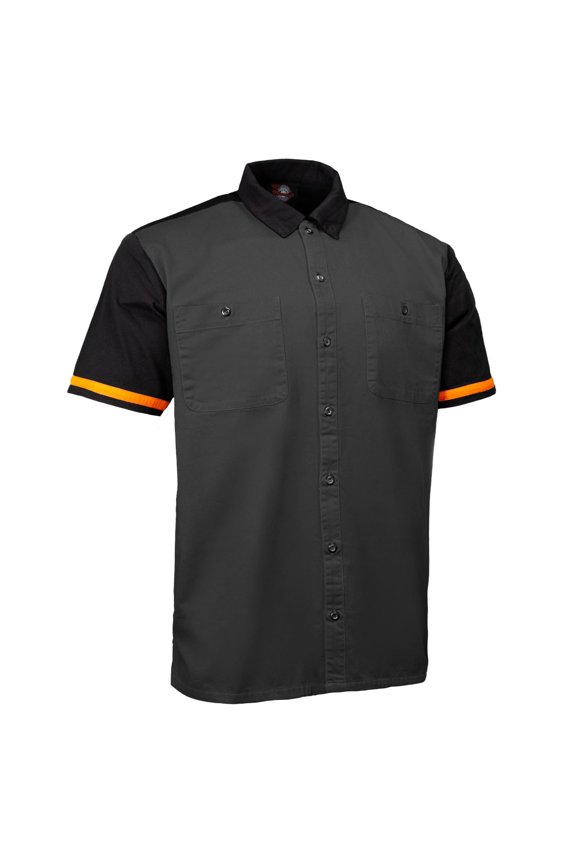 MMCC Men's Pit Line Mechanic Button Up Shirt - Dual Chest Pockets - Microfiber Panel - Rider Ready - MMC16023 4X-Large