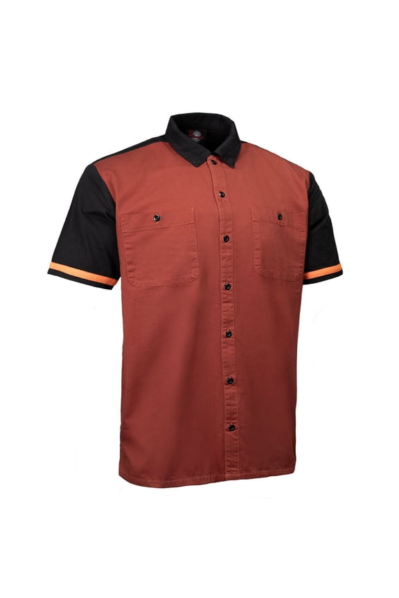 MMCC Men's Pit Line Mechanic Button Up Shirt - Dual Chest Pockets - Microfiber Panel - Rider Ready - MMC16024 3X-Large