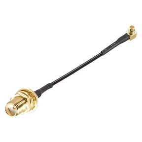 MMCX Male Right Angle To SMA Female Bulkhead,,Pigtail Antenna Coaxial RF1.37 Low Loss Cable,RF Coaxial Connector,2inch