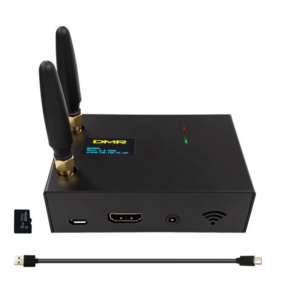 MMDVM Duplex Hotspot V1.5.2 Dual Hat with Module OLED Display WiFi Ethernet Aluminum Case Supports DMR D-Star YSF P25 NXDN Dual Time Slot for Raspberry Pi Model 2b