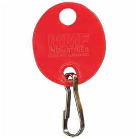 MMF Snap-Hook Oval Key Tags, Plain, Pack of 20 Tags, Red