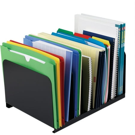 MMF, 8-Compartment Vertical Organizer, 1 Each, Black