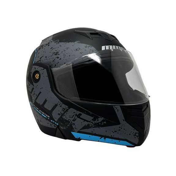 MMG Adult Motorcycle Modular Full Face Helmet Flip up Visor DOT - Model 34 (Matte Gray, Medium)