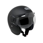 MMG Adult Motorcycle Helmet, Open Face Flip Up Visor DOT - Matte Black L