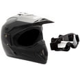 thumbnail image 1 of MMG Motorcycle Off-Road Helmet MX ATV Dirt Bike Matte Black with Goggles (Large) Model 30, 1 of 8
