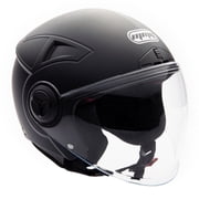 MMG Motorcycle Open Face Helmet DOT Flip-Up Visor Matte Black Large Model 28