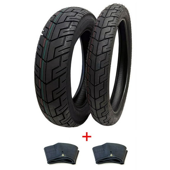 MMG Tire Combo: 90/90-18 and 130/90-15 with Inner Tubes TR4