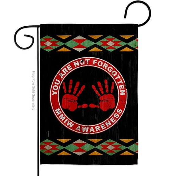 MMIW Awareness Support Cause 13 x 18.5 in. Double-Sided Decorative Vertical Garden Flags for House Decoration Banner Yard Gift