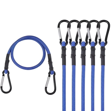 MMIZTFC 24 Inch Bungee Cords with Hooks, 6 Pack Rubber Heavy Duty Bungee Cords for Outdoor Tent, Luggage Rack, Camping, Cargo, RV, Bike