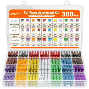 MMIZTFC 300Pcs Car Fuse Assortment Kit, Auto Fuses,Micro Fuse for Car/RV/Truck/Motorcycle
