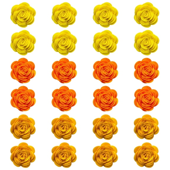 MMJ 24 Pack Artificial Roses Self Adhesive Mini Flowers DIY Scrapbooking Card Decoration Accessories