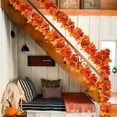 thumbnail image 1 of MMJ 5.58FT Fall Garland with Maple Leaves, Flexible Artificial Garland for Room Living Room Scene Thanksgiving Halloween Decor, 1 of 6