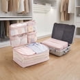 thumbnail image 1 of MMJ 5 in 1 Press Compression Packing Cube Set Portable Travel Clothes Storage Organizer Bag for Suitcase Luggage Home Trip, 1 of 4