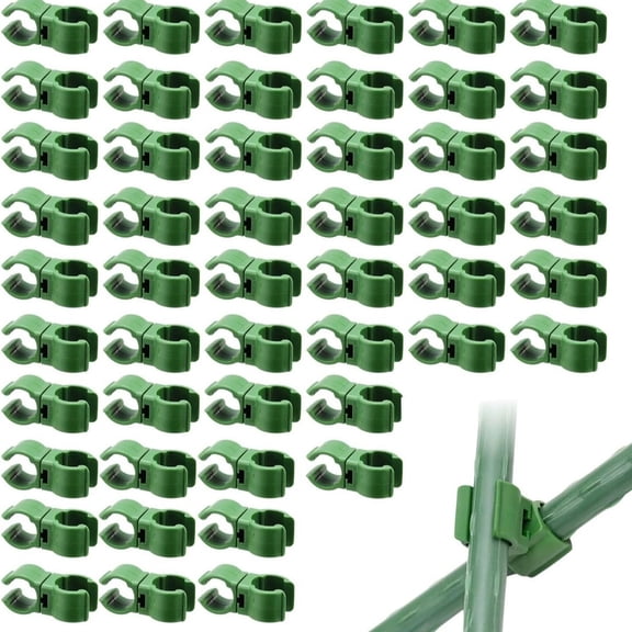 MMJ 50Pcs 360 Degree Rotatable Plant Support Clips Adjustable Tomato Vine Trellis Connect Buckle