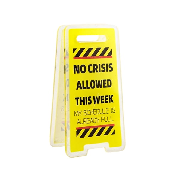 MMJ Acrylic Desk Sign Funny Office Decor Motivational Quote Block Coworker Gift Desktop Ornament