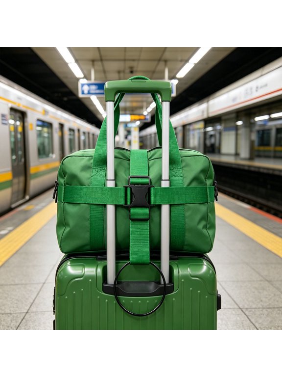 Adjustable Luggage Strap 25.2x2.4in Elastic Handle Wrap for Suitcase Hands Free Travel