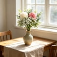 thumbnail image 1 of MMJ Artificial Flowers Bouquet Hydrangea Baby Breath Faux Silk Floral Home Wedding Vase Decor 14.57x7.87in, 1 of 6