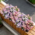 thumbnail image 1 of MMJ Artificial Flowers Hanging Basket Faux Silk Trailing Vine with Blooms for Indoor Balcony Window 13x6.69in, 1 of 8