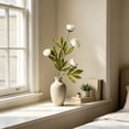 thumbnail image 1 of MMJ Artificial Peony Flower White Faux Peony Branch 28in for Vase Table Centerpiece Wedding Party Home Sofa Display, 1 of 6