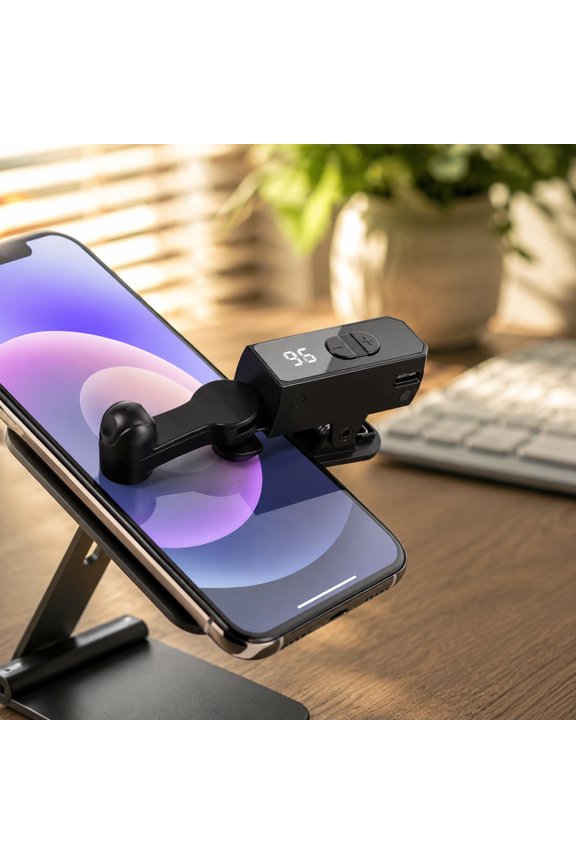 Auto Screen Clicker with Digital Display USB-C Rechargeable Phone Automatic Tapper for Live Stream Games