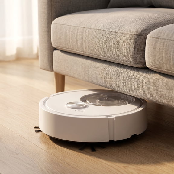 MMJ Automatic Robotic Vacuum Sweeper Mini Low Profile Side Brushes Strong Suction Auto Floor Cleaner for Home Hardwood Tile