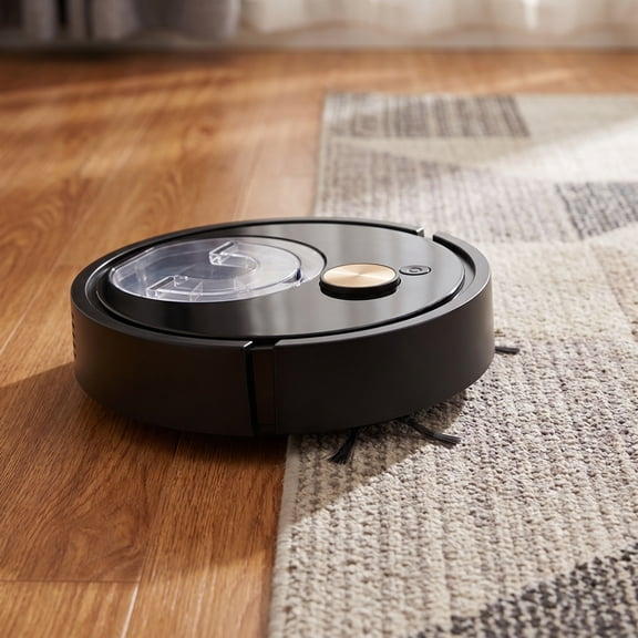 MMJ Automatic Robotic Vacuum Sweeper Mini Low Profile Side Brushes Strong Suction Auto Floor Cleaner for Home Hardwood Tile