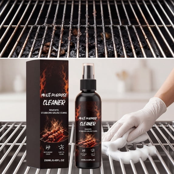 MMJ BBQ Grill Rack Cleaner 250ml Multi Purpose Degreaser for Stainless Steel Rust Remover Spray