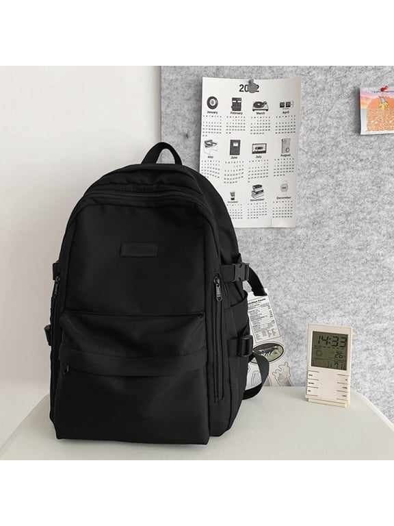 Backpack Japanese Style Large Capacity Nylon School Bag for Laptop Travel Daily 16.9x12.6x7.4in