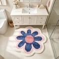 thumbnail image 1 of MMJ Bathroom Rugs Flower Shape Soft Absorbent Antiskid Bath Mat for Bathroom Floor Door 31.5x31.5in, 1 of 6