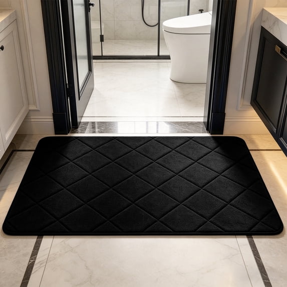 MMJ Bathroom Rugs Large 20x32in Absorbent Non Slip Bath Mat Velvet Floor Carpet for Living Room Bedroom