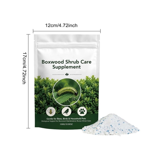 MMJ Boxwood Shrub Pest Control Granules Kills Buxus Moth Larvae Mites Systemic Insecticide Plant Protection Bird Safe Outdoor Use Long Lasting 100g