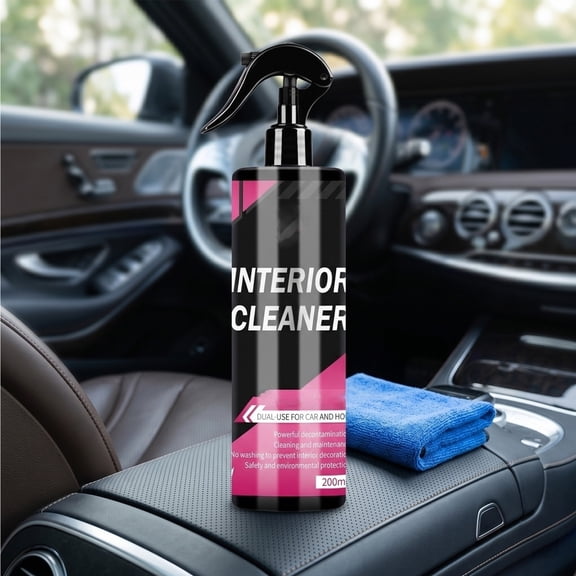 MMJ Car Interior Cleaner 200ml Foam Upholstery Shampoo for Seats Leather Roof Fabric No Rinse
