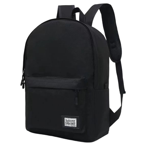 MMJ Casual Travel Daypack Backpack for School Girls Boys 15.4x11.4in with Pompom Keychain Cute