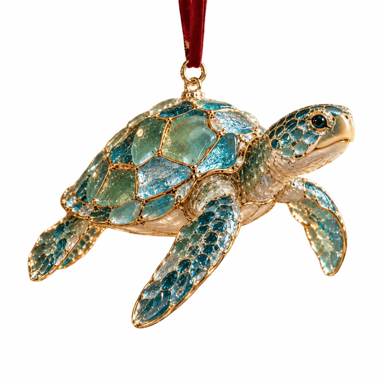 MMJ Christmas Ornament 2D Acrylic Ocean Animal Jellyfish Turtle Design ...