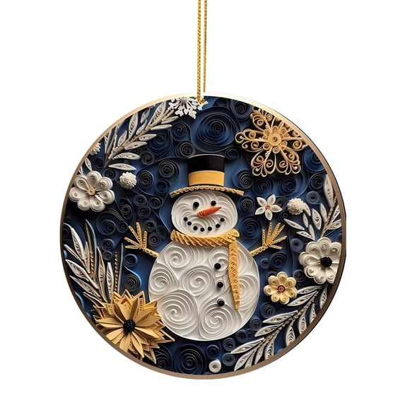 MMJ Christmas Wall Decor Flat Acrylic Sign Hanging Ornament Home Holiday Decoration 3.94in