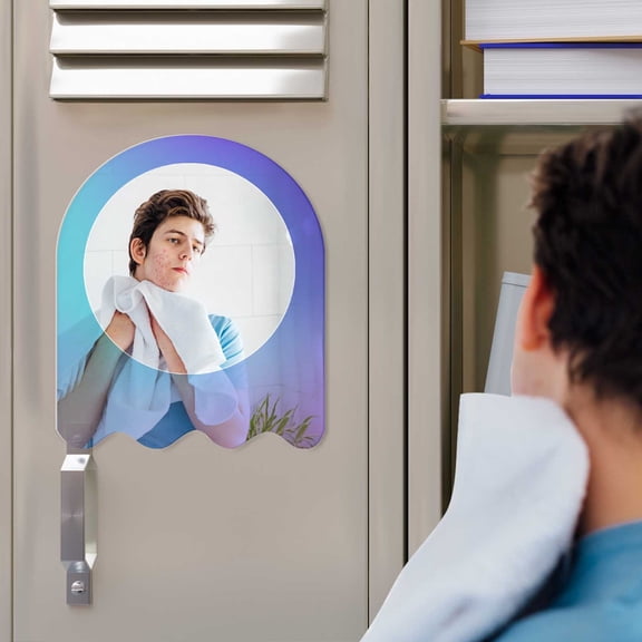 MMJ Decorative Mirror Sticker Acrylic Self Adhesive Locker Fridge Magnetic Cabinet Wall Door Decor Dorm Room