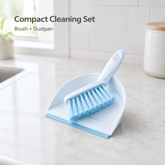MMJ Desk Broom and Dustpan Set Mini Handheld Soft Bristle Cleaning Brush for Desktop 10.03x7.08in