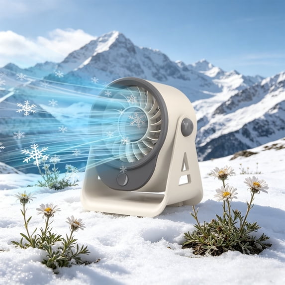 MMJ Desk Fan Plug In Small Desktop Home Bedroom Quiet Mini Table Adjustable Speed Compact for Office Living Room