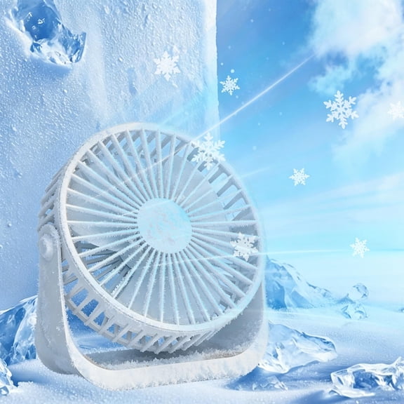 MMJ Desk Fan USB Plug In Portable Small Table Quiet 3 Speed Air Circulator Home Office Dorm 6.77x3.15x8.07in