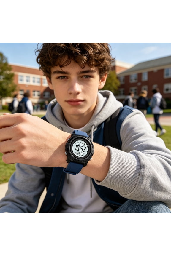 Digital Watch Large Display Multifunction Luminous Alarm Sports Waterproof Wristwatch Outdoor Running Hiking Casual Unisex