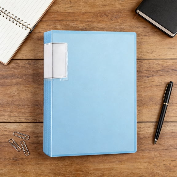 MMJ Document Organizer A4 30 Page Semi Transparent Folder Polypropylene Multi Pocket File Exam Paper Certificate Portfolio 12.20x9.06in