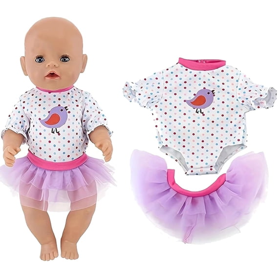 MMJ Doll Clothes Set 14-18in Doll Accessory Outfit Fabric Dress Up Gift (Doll Not Included)