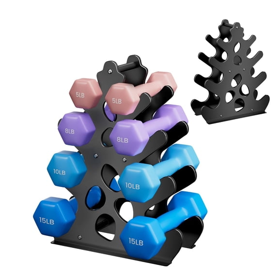MMJ Dumbbell Storage Rack Corals Style Iron Stand for Home Gym Organizer Weight Holder Heavy Duty