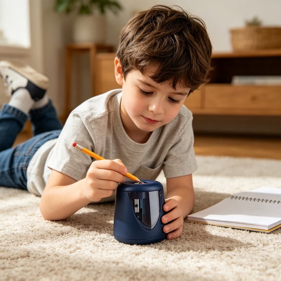 MMJ Electric Pencil Sharpener Automatic Battery Operated for Home Office 3.35x2.95x2.95in