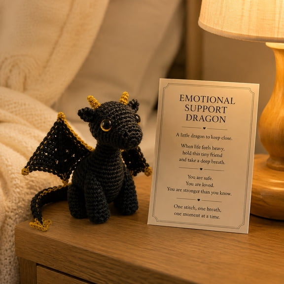 MMJ Emotional Support Pocket Dragon Resin Figurine Mini Cute Desktop Shelf Decor Anxiety Relief Companion Gift