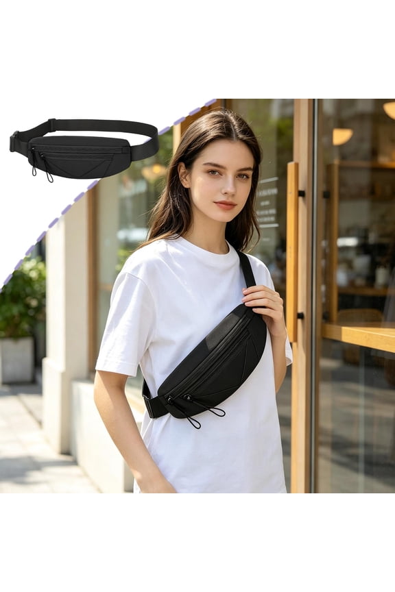 Fanny Pack Waterproof Sports Waist Bag Adjustable Belt Running Hip Bum Bag for Phone Keys Jogging Outdoor 10.23x4.72x1.96in