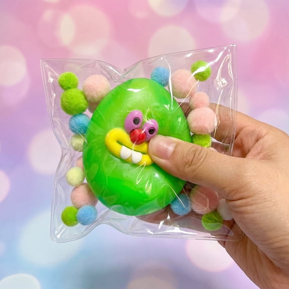 MMJ Fidget Toys Stress Relief Toys Egg Face Squeeze Slow Rising Soft Pinch Sensory Desk Anxiety Calming 2.76x1.97in